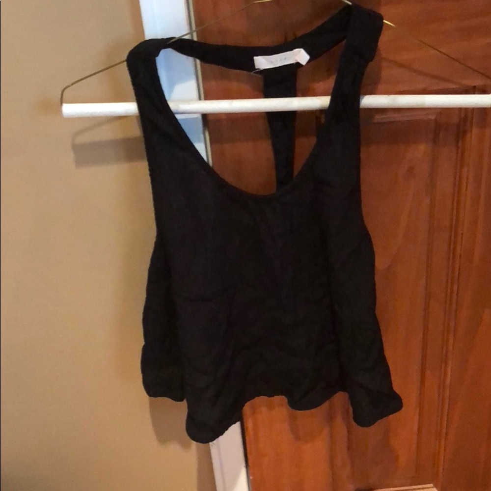 Black tank top open back